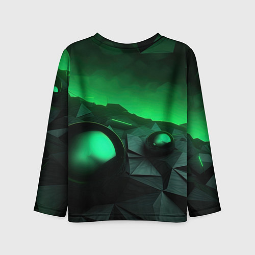 Детский лонгслив Асимметрия растительного узора / 3D-принт – фото 2
