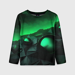 Детский лонгслив Асимметрия растительного узора