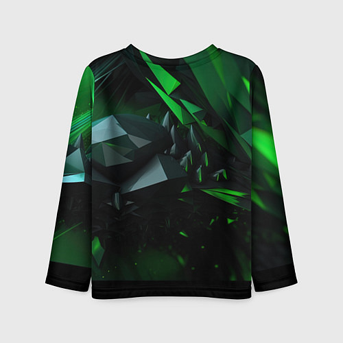 Детский лонгслив Гармония зеленого хаоса / 3D-принт – фото 2
