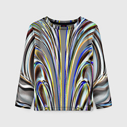 Лонгслив детский Струйчатый перламутровый узор, цвет: 3D-принт