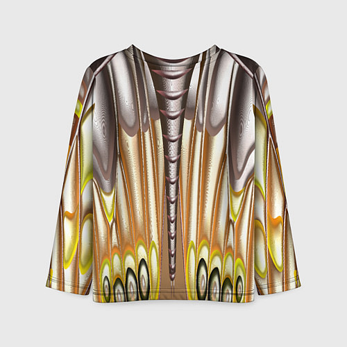 Детский лонгслив Абстрактный рисунок по мотивам крыла бабочки / 3D-принт – фото 2