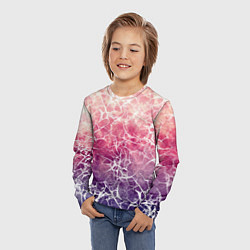 Лонгслив детский Абстракция - паутинка на сине-красном фоне, цвет: 3D-принт — фото 2