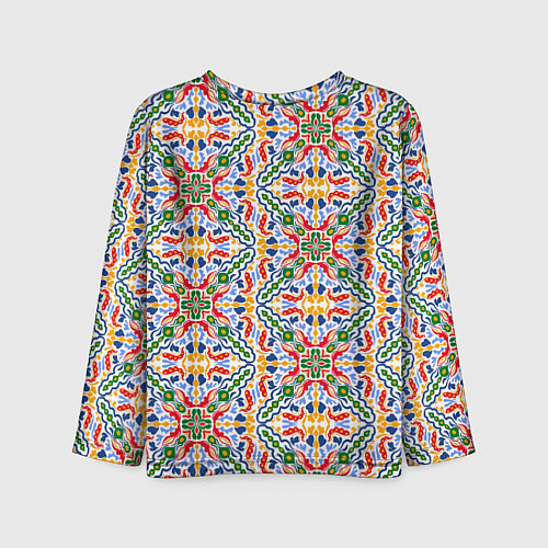 Детский лонгслив Мелкий красочный узор / 3D-принт – фото 2