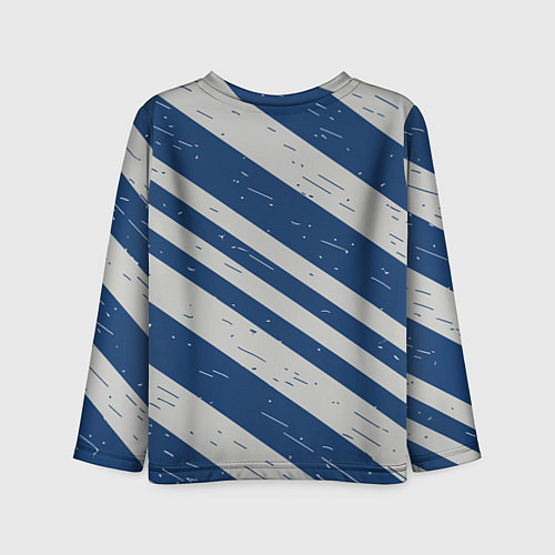 Детский лонгслив Сине-белый шик / 3D-принт – фото 2
