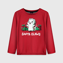 Лонгслив детский Santa claws, цвет: 3D-принт