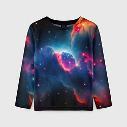 Лонгслив детский Арт яркий космос, цвет: 3D-принт