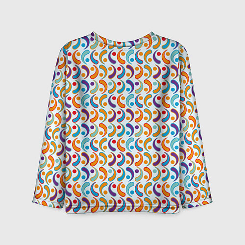Детский лонгслив Паттерн из симметричных фигур / 3D-принт – фото 2