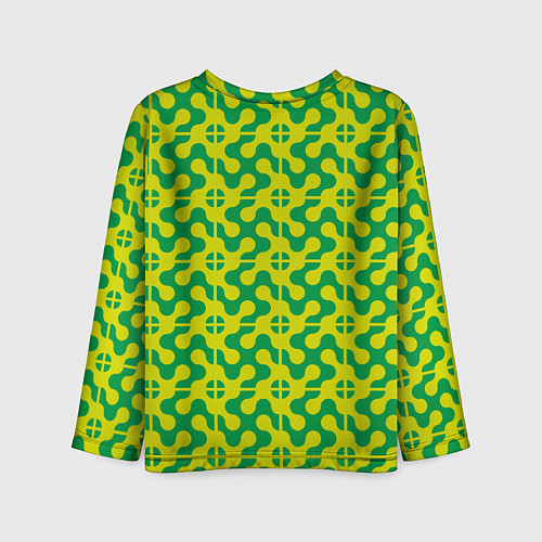 Детский лонгслив Паттерн из трансформированных геометрических фигур / 3D-принт – фото 2