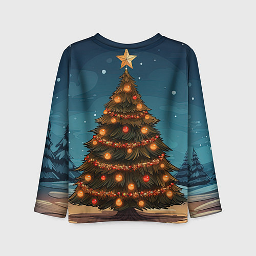 Детский лонгслив Кроха олицетворяющий зиму / 3D-принт – фото 2