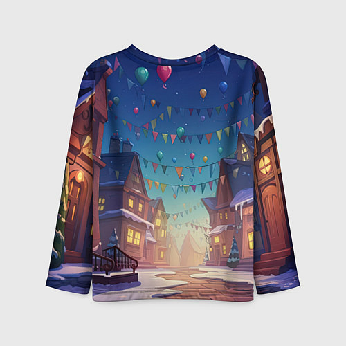 Детский лонгслив Маленький милый дракон 2024 / 3D-принт – фото 2