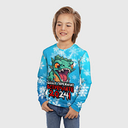 Лонгслив детский 2023 пережили встречайте 2024, цвет: 3D-принт — фото 2