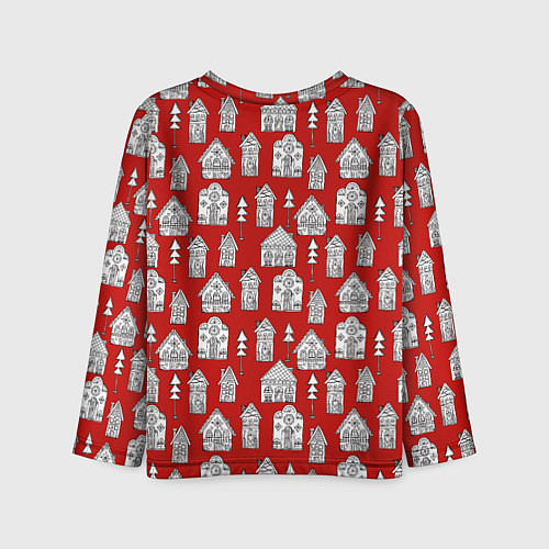 Детский лонгслив Большой зеленый новогодний дракон / 3D-принт – фото 2