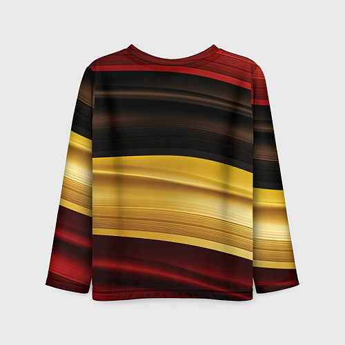 Детский лонгслив Черный красный желтый цвет абстракции / 3D-принт – фото 2