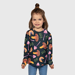 Лонгслив детский Goblincore - болотные грибы, цвет: 3D-принт — фото 2