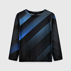 Детский лонгслив Синий хаос