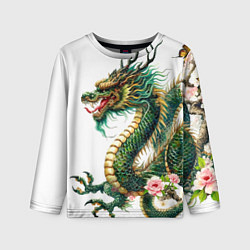 Детский лонгслив Японский дракон - ирезуми искусство