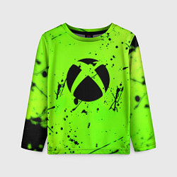 Детский лонгслив Xbox кислотный стиль