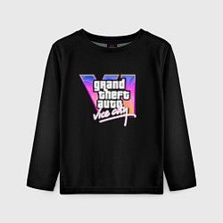 Детский лонгслив Gta 6 vice city logo