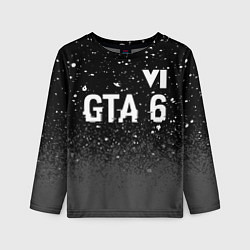 Лонгслив детский GTA 6 glitch на темном фоне посередине, цвет: 3D-принт