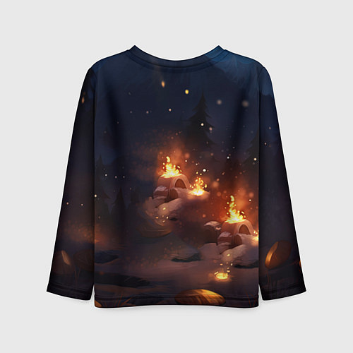 Детский лонгслив Сияющий ледяной дракон / 3D-принт – фото 2