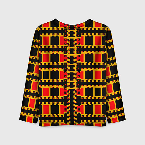 Детский лонгслив Королевские квадраты / 3D-принт – фото 2