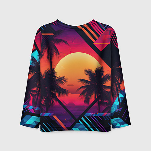 Детский лонгслив GTA 6 аbstract logo / 3D-принт – фото 2