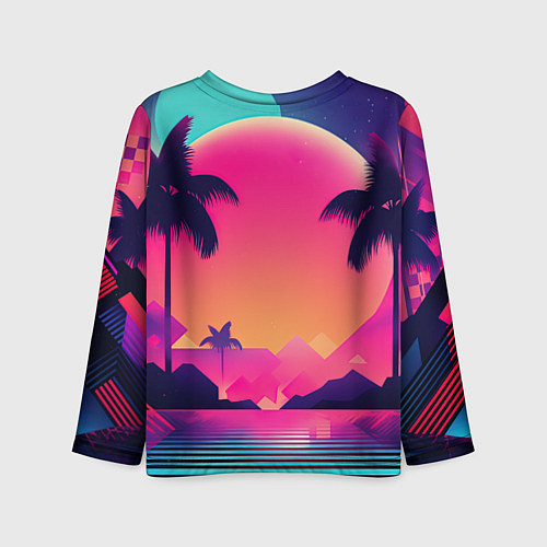Детский лонгслив GTA 6 закат солнца / 3D-принт – фото 2