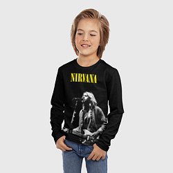 Лонгслив детский Группа Nirvana Курт Кобейн, цвет: 3D-принт — фото 2