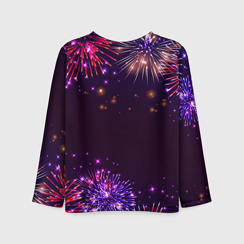 Детский лонгслив Праздничная Арина: фейерверк / 3D-принт – фото 2