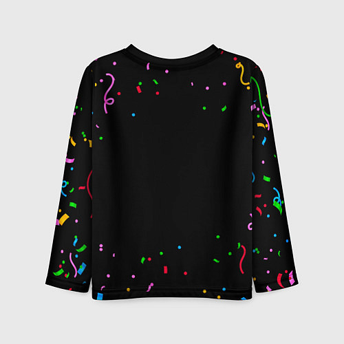 Детский лонгслив Праздничный Виктор и конфетти / 3D-принт – фото 2