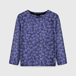 Лонгслив детский Черника ягода, цвет: 3D-принт