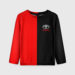 Лонгслив детский Toyota car красно чёрный, цвет: 3D-принт