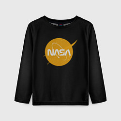 Детский лонгслив NASA yellow logo