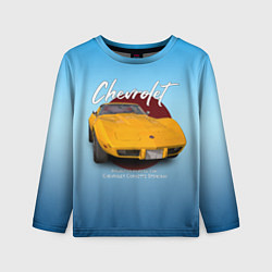 Лонгслив детский Американский маслкар Chevrolet Corvette, цвет: 3D-принт