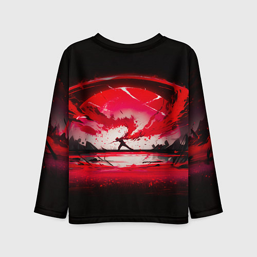Детский лонгслив Танец в последних лучах солнца / 3D-принт – фото 2