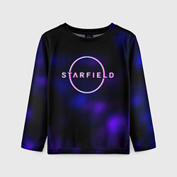 Детский лонгслив Starfield тёмное небо из игры