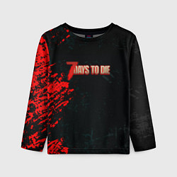 Детский лонгслив 7 Days to Die краски текстура
