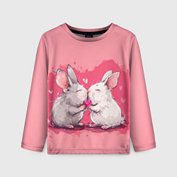 Лонгслив детский Милые влюбленные кролики, цвет: 3D-принт