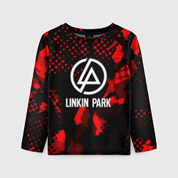 Детский лонгслив Linkin park краски текстуры