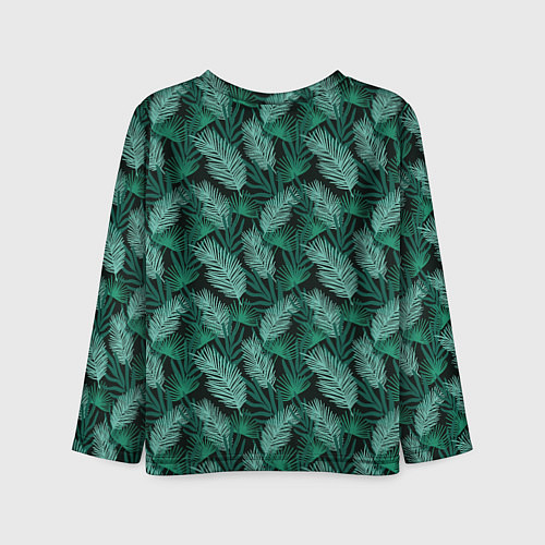 Детский лонгслив Паттерн тропические листья / 3D-принт – фото 2