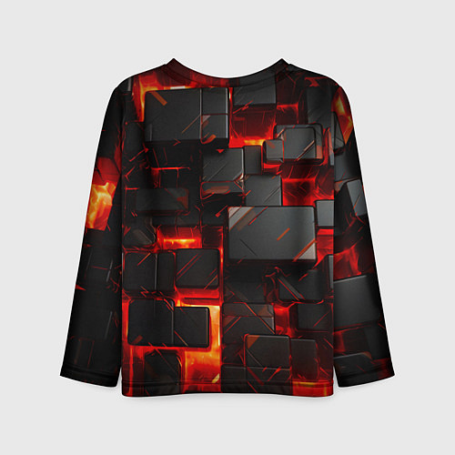 Детский лонгслив Неоновые квадратики / 3D-принт – фото 2