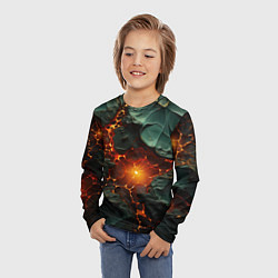 Лонгслив детский Объемная текстура и лава, цвет: 3D-принт — фото 2