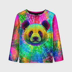 Лонгслив детский Цветная панда, цвет: 3D-принт