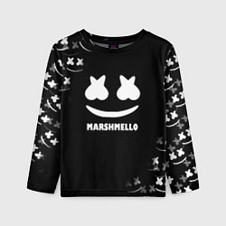 Детский лонгслив Marshmello белое лого