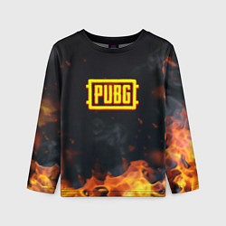 Детский лонгслив Pubg fire abstraction