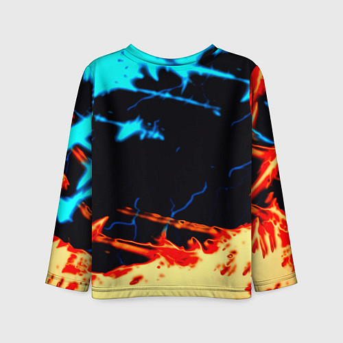 Детский лонгслив Horizon zero dawn огонь и лёд / 3D-принт – фото 2