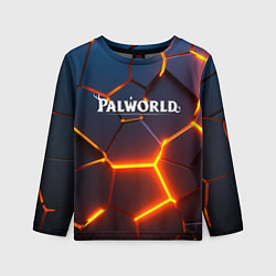 Лонгслив детский Palworld logo разлом плит, цвет: 3D-принт