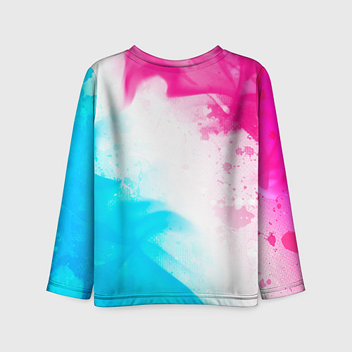 Детский лонгслив Palworld neon gradient style вертикально / 3D-принт – фото 2