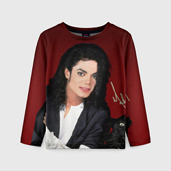 Детский лонгслив Michael Jackson с пантерой и автографом