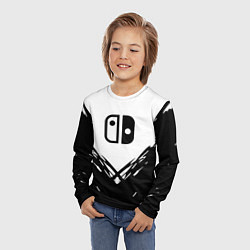 Лонгслив детский Nintendo краски лого, цвет: 3D-принт — фото 2